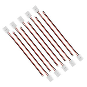 LEDGLE LED�e�[�v �����p�P�[�u�� �R�l�N�^ 5050 SMD �P�F�p �X�g���b�v�ڑ��P�[�u�� �t���b�v�� �ω΃i�C����+�� 10mm�� �P�F2�s���g [10�{�Z�b�g]