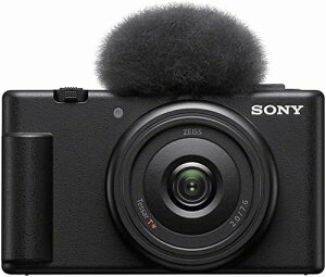 SONY(�\�j�[) �R���p�N�g�f�W�^���J���� VLOGCAM Vlog�p�J���� ZV-1F �{�f�B �E�B���h�X�N���[���t�� 20mm F2.0 �P�œ_�����Y �u���b�N ZV-1F B