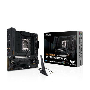 ASUS TUF GAMING B760M-PLUS WIFI D4 intel ��14�E13�E12���� CPU�Ή� LGA1700 B760 ���� DDR4 mATX �}�U�[�{�[�h/�����i