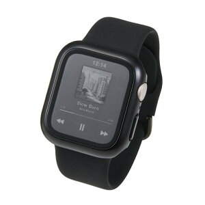 �G���R�� Apple Watch �ی�P�[�X 40mm [Apple Watch SE3/SE2/SE �Ή�] �t���J�o�[ ���^���b�N�f�U�C�� �v���~�A���K���X 10H ���� �w��h�~ ��U�h�~ �u���b�N AW-25EFCGPBK