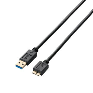 �G���R�� USB�P�[�u�� �ymicroB�z USB3.0 (USB A �I�X to microB �I�X) �X�^���_�[�h 1m �u���b�N USB3-AMB10BK