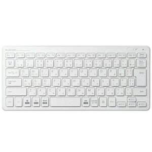 �G���R��(ELECOM) �L�[�{�[�h Bluetooth �p���^�O���t �~�j�L�[�{�[�h Windows�EMac�EiOS�EAndroid�Ή� �y�ϊ�/ ���ϊ�/ ���j���[�L�[���ځz �z���C�g TK-FBP100WH