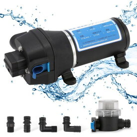 NEWTRY 給水 排水ポンプ ダイヤフラムポンプ 自吸式ウォーターポンプポンプ RV水道水ポンプ 自動スイッチ 大流量 17L/min (12V)