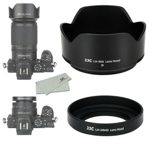 (1+1) ABS �˂����ގ� + ABS �t�� �����Y�t�[�h Nikon HN-40 & HB-90A �݊� Nikkor Z DX 16-50mm & 50-250mm �����Y �p Nikon Z50II Z30 Z50 �f���A�������Y�L�b�g �ɑΉ�