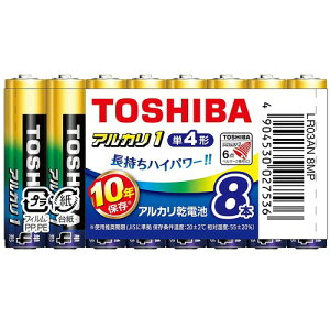 TOSHIBA(����) �A���J�����d�r �P4�` 8�{�� 1.5V �g�p��������10�N �t�R��h�~�\�� �A���J��1 �܂Ƃ߃p�b�N LR03AN 8MP
