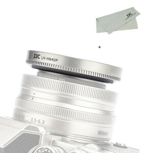 JJC HN-40 �����Y�t�[�h �˂����ގ� Nikon Nikkor Z DX 16-50mm F3.5-6.3 VR �����Y �p Nikon Z fc Z50 Z50II �ɑΉ� Nikon HN-40 �݊� �U46mm�ی�t�B���^�[ �� �����Y�L���b�v �C���X�g�[���\ �V���o�[