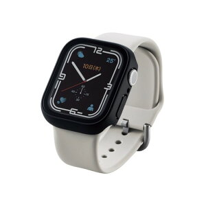 �G���R�� Apple Watch (�A�b�v���E�H�b�`) �P�[�X 41mm [Apple Watch 8 7 �Ή�] �t���J�o�[�P�[�X �K���X �A���`�O���A ���˖h�~ �u���b�N AW-21BFCGMBK