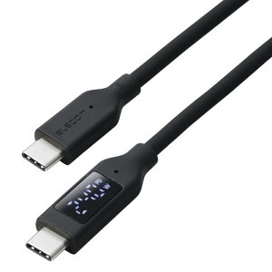 �G���R�� USB Type C �P�[�u�� 1m 240W PD�Ή� �t���f�B�X�v���C �d�͕\�� ���ϋv �V���R���f�� �Ȃ߂炩 ���炩 ���ϋv �����[�d �f�[�^�ʐM iPhone �[�d �u���b�N MPA-CCECW10BK