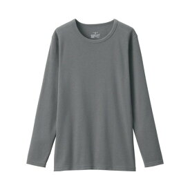 無印良品 婦人 あったか綿 厚手 クルーネック長袖Tシャツ レディース FCD14A5A ミディアムグレー 婦人S