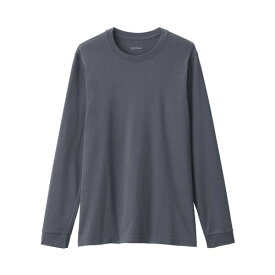 無印良品 紳士 あったか綿 厚手 クルーネック長袖Tシャツ メンズ FA1AFA5A ダークグレー 紳士S
