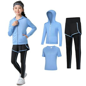[MIIFIT] 子供 ジャージ 上下セット 女の子 男の子 子供服 半袖tシャツ ショートパンツ スポーツウェア 小学生 ジュニア ガールス ヨガウェア トレーニングウェア ランニングウェア 運動着 テ