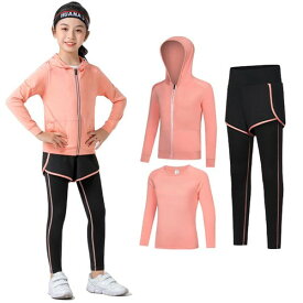 [MIIFIT] 子供 ジャージ 上下セット 女の子 男の子 子供服 半袖tシャツ ショートパンツ スポーツウェア 小学生 ジュニア ガールス ヨガウェア トレーニングウェア ランニングウェア 運動着 テ