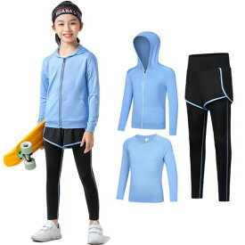 [MIIFIT] 子供 ジャージ 上下セット 女の子 男の子 子供服 半袖tシャツ ショートパンツ スポーツウェア 小学生 ジュニア ガールス ヨガウェア トレーニングウェア ランニングウェア 運動着 テ