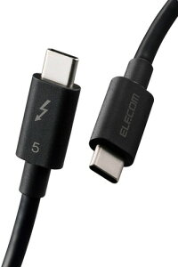 �G���R�� USB-C Thunderbolt 5 �P�[�u�� 1m 240W �����f�[�^�]�� USB PD�Ή� 8K/60Hz �ő�120Gbps �X�����P�[�u���̗p [Thuderbolt 4 / Thunderbolt 3, USB4 �݊�] �yIntel���K�F�ؕi�zMacBook Pro/Mac Mini (2024�N�������f��)