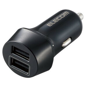 �G���R�� �J�[�`���[�W���[ �V�K�[�\�P�b�g USB 2�|�[�g (USB-A×2) 12W 12V/24V���͑Ή� LED�����v�t�� [iPhone SE3/SE2/13/12�AiPad�AAndroid �e��Ή�] �u���b�N EC-DC08BK