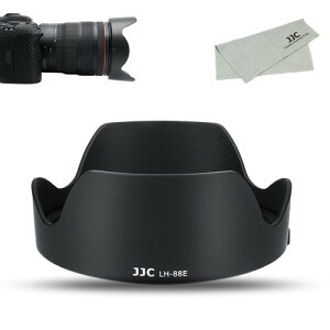 JJC EW-88E �t�� �����Y�t�[�h �Ԍ` Canon RF 24-70mm F2.8 L IS USM �����Y/Canon RF 24-105mm F2.8 L IS USM Z �����Y�ɑΉ� Canon EW-88E �����Y�t�[�h �݊� �N���[�j���O�N���X �t��