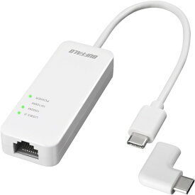 バッファロー 有線LANアダプター Giga Type-C USB3.2(Gen1)対応 ホワイト LUA5-U3-CGTE-WH