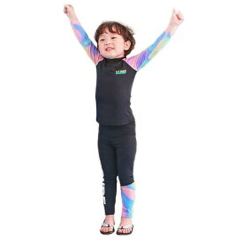 [OWIEOW] キッズ 水着 長袖 2点セット 女の子 水着 夏 ガールズ 紫外線カット 子ども用 水着 海水浴 日焼け防止 子供 水着 かわいい 可愛い 温泉 旅行 ビーチウェア 90-140cm(2/ピンク, 4XL/140)