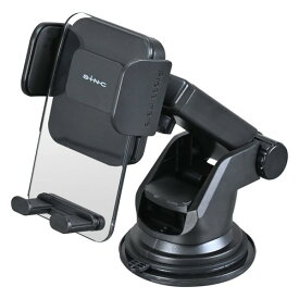 セイワ(SEIWA) カー用品 車用 スマホホルダー吸盤 クリア WA119 ダッシュボード 吸盤取り付け ワンタッチオープン 360°角度調整 伸縮式アーム すべり止めアーム ケース対応