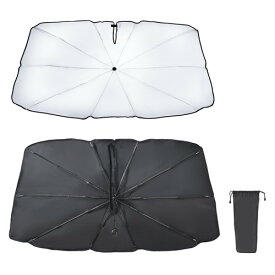 セイワ(SEIWA)車内用品 サンシェード ワンタッチ傘サンシェード Lサイズ(W1430mm×H820mm) Z117 シャフトレス 折りたたみ日よけ チタン銀コーティング 紫外線カット率99.9%日本メーカー製 カー用品