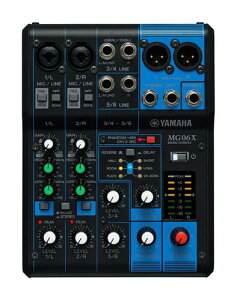 ���}�n YAMAHA 6�`�����l���~�L�V���O�R���\�[�� MG06X �ő� 2 Mic / 6 Line����( 2 ���m����+2 �X�e�I) SPX�ɂ�鍂�i�ʂȃf�W�^���G�t�F�N�g6 ��ނ𓋍� �}�C�N�v���A���v�uD-PRE�v����