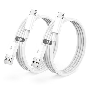 USB C �P�[�u�� ���� 1M+1M 2�{�Z�b�g �^�C�vc �R�[�h 3A�}���[�d PD�Ή� �f�[�^�]�� USB2.0�K�i ���ϋv�� �f���h�~ �f���o�͕s�� for iPhone 18/Duo/17/Air/16/15/E/Pro/Plus/Pro Max�AGalaxy S26-S20 A55�AiPad/Pro/Air/Mini