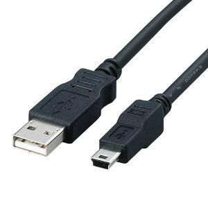 �G���R�� USB�P�[�u�� �yminiB�z USB2.0 (USB A �I�X to miniB �I�X) �t�F���C�g���� 1.8m USB-FSM518