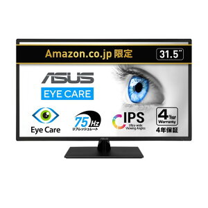 ASUS ���j�^�[ Eye Care VA329HE-J 31.5�C���` / �t��HD (1920 x 1080) / IPS / HDMIx2 / 75Hz / �u���[���C�g�y��/�t���b�J�t���[/VESA�Ή� / 4�N�ۏ� /