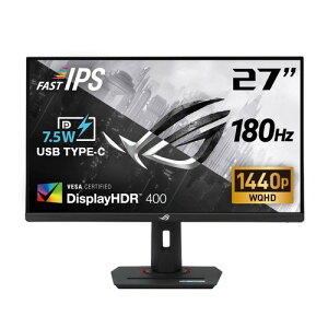 ASUS �Q�[�~���O���j�^�[ ROG Strix XG27ACS 27�C���` / HDR / 180Hz / 1ms (GTG) / Fast IPS/Extreme Low Motion Blur Sync/USB Type-C/G-Sync�Ή�/�O�r�\�P�b�g/