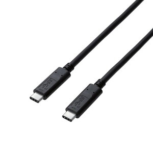 �G���R�� USB-C�P�[�u�� C-C 1m USB3.1Gen2 �F�ؕi USB Power Delivery�Ή� 3A�o�� �u���b�N USB3-CCP10NBK