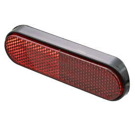デイトナ(Daytona) バイク リフレクター 車検対応 サイド 後方部 ユニバーサルリフレクター ラウンドコーナー 両面テープ貼付け フォークマウント レッド 48499
