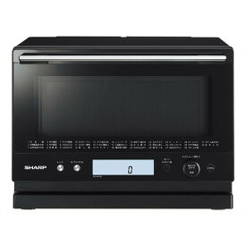 シャープ 過熱水蒸気 オーブンレンジ 23L 1段調理 ブラック RE-WF232-B シンプル操作 コンパクト 一人暮らし 二人暮らし らくチン!(絶対湿度)センサー ノンフライ調理 トースト スチームあたた