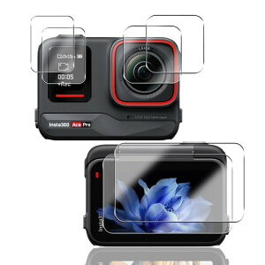 �y2+2+2���Z�b�g�z For Insta360 ACE PRO �K���X�t�B���� + �C���X�^360 ACE PRO �J�����ی�t�B����