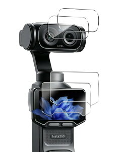 �y2+2���Z�b�g�z �Ή� Insta360 Luna Ultra �K���X�t�B���� (2��) + �J�����t�B���� (2��) �y���{���f�ވ��Ɏq���z
