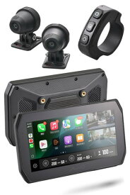 デイトナ(Daytona) Mio(ミオ) バイク スマートモニター ドラレコ 前後カメラ 駐車監視 CarPlay Android Auto対応 5.5インチ ディスプレイ SONY製STARVIS2搭載 防水 防塵 MK50 61612