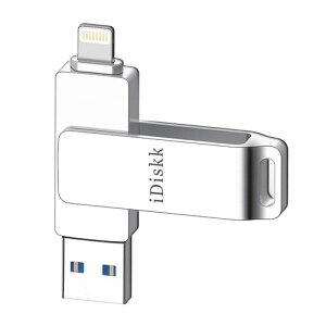 �yAPPLE mfi�F�؁z iDiskk iPhone USB������64GB �O�t�� �t���b�V���h���C�u Lightning�R�l�N�^���� �����N���b�N�����o�b�N�A�b�v �v���O&�v���C usb �X�}�z�p�t���b�V���f�B�X�N �O���X�g���[�W�g��