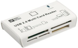 オーム(OHM) 55in1カードリーダー 白