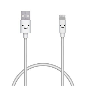 �G���R�� Lightning�P�[�u�� ���C�g�j���O iPhone �[�d�P�[�u�� �J���t���V���[�Y �y iPhone SE3 / SE2 / 14 / 13 / 12 ���Ή� �z Apple�F�ؕi 0.3m ( 30cm ) �z���C�g MPA-FUAL03CWH