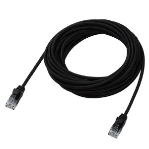 �G���R�� LAN�P�[�u�� CAT6A 5m �ܐ܂�h�~ ���b�V���P�[�u�� �u���b�N ECLD-GPAM/BK50