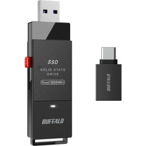 �o�b�t�@���[ SSD �O�t�� 2.0TB USB3.2 Gen2 �Ǎ����x 1050MB/�b �X�e�B�b�N �R���p�N�g ���^ Type-C�A�_�v�^�[�t�� �G�R�p�b�P�[�W �y iPhone 17 / 17 pro ����m�F�ς� �z SSD-SCH2.0U3BA/N