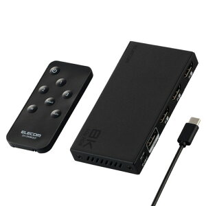 �G���R�� HDMI �ؑ֊� 8K 60Hz 3����1�o�� �����R���t�� �y�����E�蓮�ؑւ��I�ׂ�z PS5�E4 / Nintendo Switch/Fire TV Stick �� DH-SW8KB31BK/E