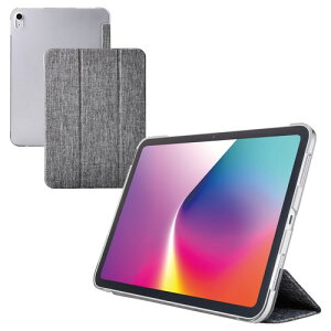 �G���R�� iPad A16 ��11���� 11�C���` 2025�N 10.9�C���` ��10���� 2022�N �t���b�v�P�[�X �t�@�u���b�N �w�ʃN���A 2�A���O�� �O���[ TB-A25RWVCGY