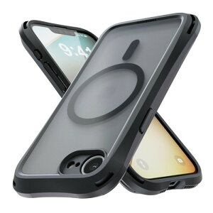 �G���R�� iPhone 17e/16e �P�[�X �J�o�[ ZEROSHOCK �ϏՌ� �Ռ��z�� Magsafe�Ή� 4�p�o���p�[ �O���b�v���̂���J�[�u���C�� �J���������Y�ی�݌v ���C�����X�[�d�Ή� �}�b�g�u���b�N PMWA26SZELKMCBK