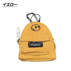 ゴルフ小物入れ ミニバッグ カラビナ付き ポーチ かわいい ギフト レディース メンズ ユニセックス おしゃれ 便利グッズ キーホルダー バックパック型 アクセサリー ケース コンパクト 収納