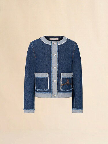 【正規取扱店販売品】MARNIブルーデニムインサイドアウトジャケット