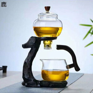 ティーポット ガラス 耐熱 鹿 半自動 ティーセット 3体分割 茶道具 急須 磁気 自動給水 ティーメーカー 紅茶 緑茶 日本茶 湯呑み 紅茶ポット 業務用 携帯用 ティーパーティ