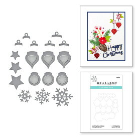 【S2-317】/スペルバインダーズ/ダイ（抜型）/ Holiday Decorations クリスマスオーナメント　雪の結晶 星