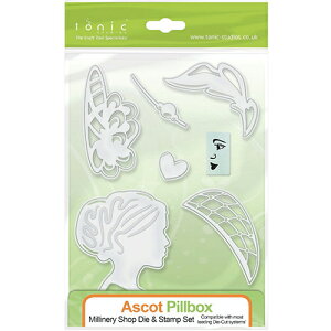 15E /�g�j�b�N�E�X�^�W�I/�_�C�i���^�j/The Millinery Shop Ascot Pillbox ���� �X�^���v�Z�b�g