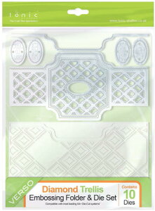 21E /gjbNEX^WI/_Ci^j/Idyllics Embossing Folder Diamond Trellis G{XtH_[Zbg