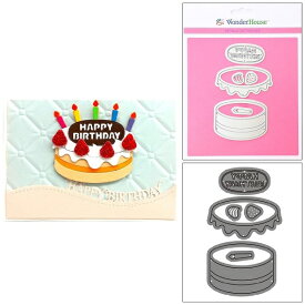 【449】/ワンダーハウス/ダイ（抜型）/バースデーケーキ　HAPPY BIRTHDAY ケーキ